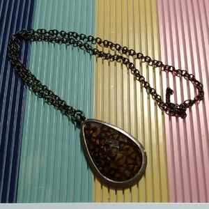 Vtg Large Heavy Pendant Chain Whimsygoth Necklace